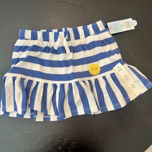 NWT Cat & Jack Girls Skort – Blue & White Striped – Size Small (6/7)